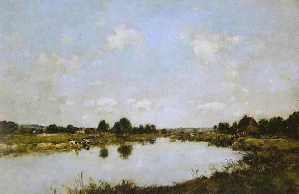 Eugene Boudin Deauville  O rio morto oil painting image